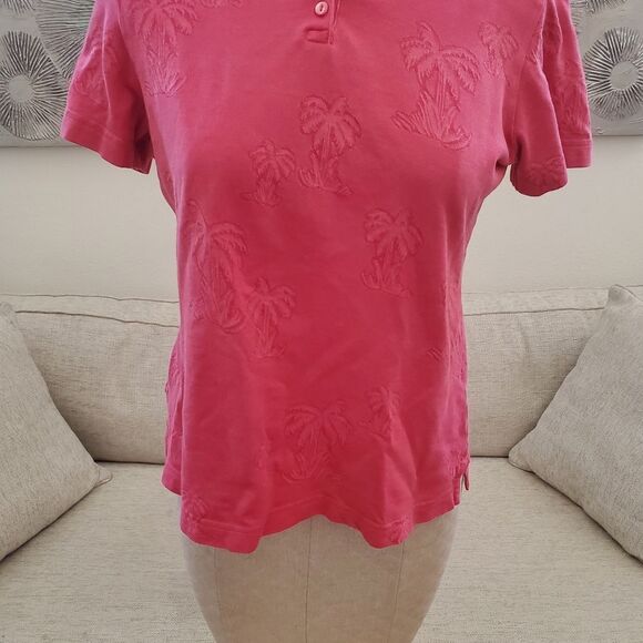 Tommy Bahama Girls Palm Short Sleeve Polo - size Medium (8/10) - Picture 3 of 10